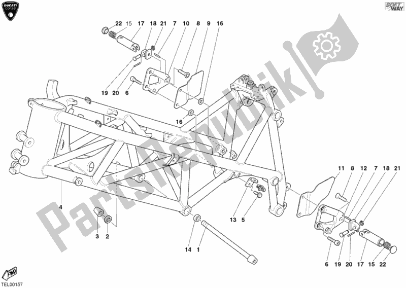 Toutes les pièces pour le Cadre du Ducati Superbike 998 RS 2003